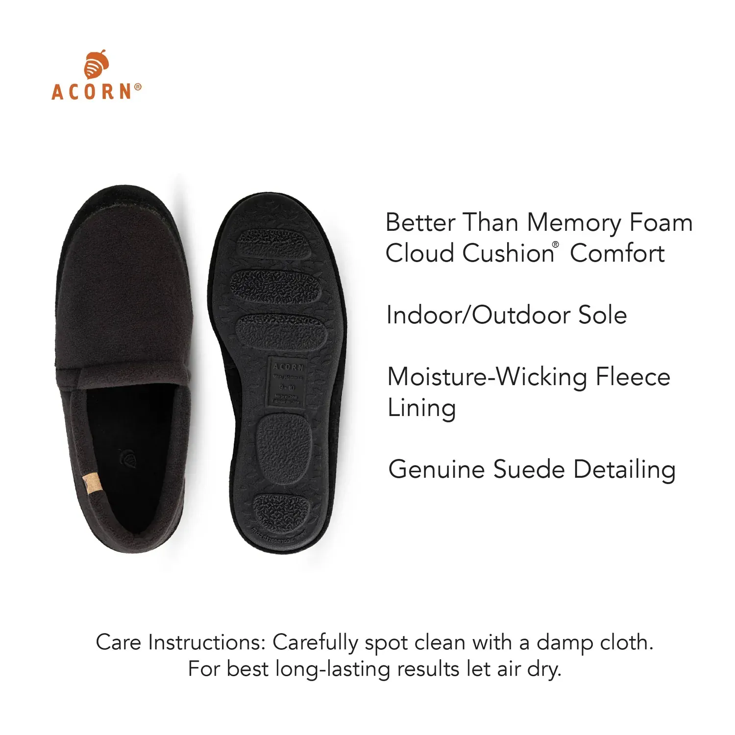 Acorn Men's Moc Slippers- Black - Image 5