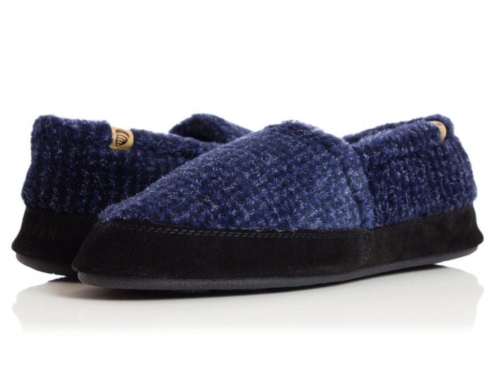 Acorn Men's Moc Slippers- Blue Check - Image 4