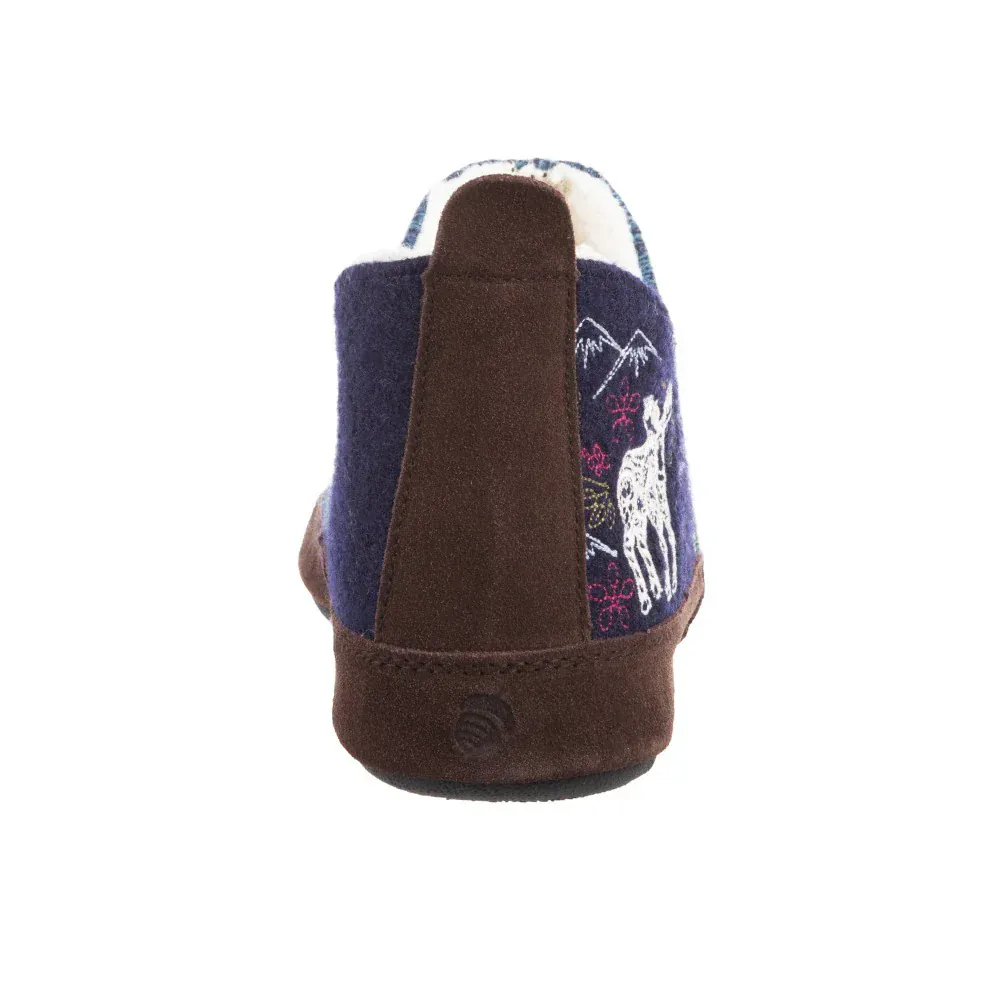 Acorn Women's Forest Bootie Slippers- Navy Moose - Image 5