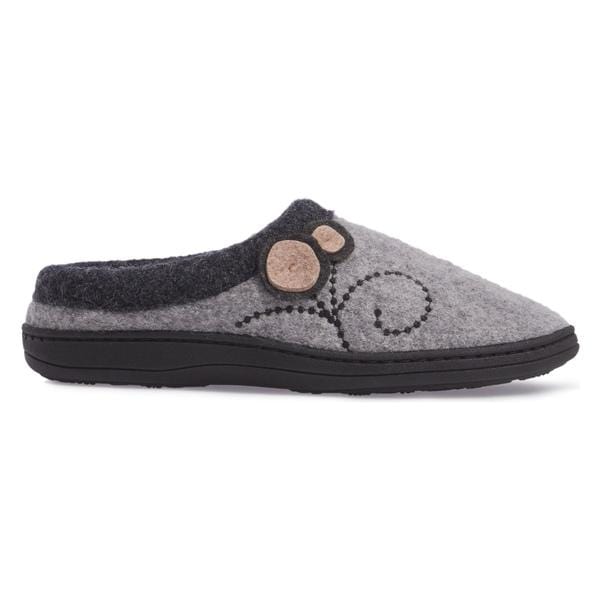 Acorn Women's Dara Slippers- Light Grey Button