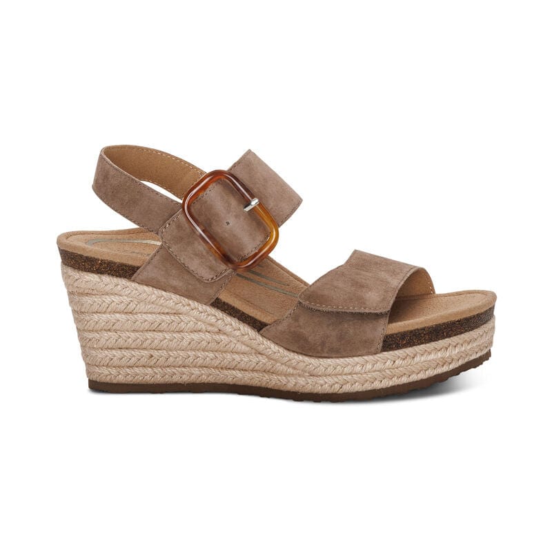 Aetrex Women's Ashley Wedge Heels- Taupe - Image 2
