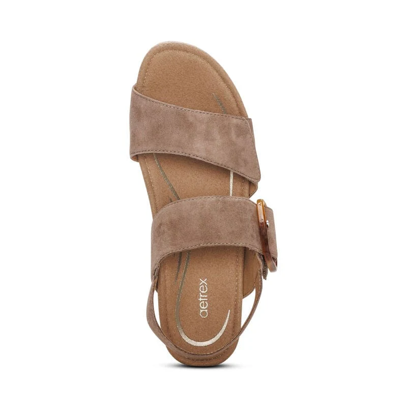 Aetrex Women's Ashley Wedge Heels- Taupe - Image 5