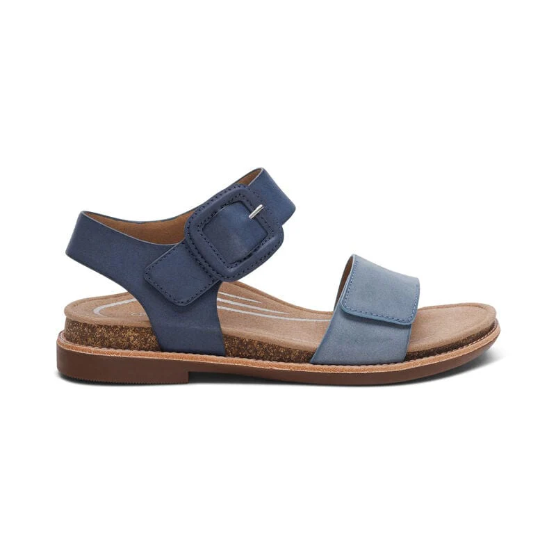 Aetrex Women's Claire Sandals- Navy - Image 2