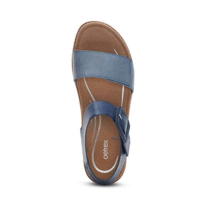 Aetrex Women's Claire Sandals- Navy - Image 5