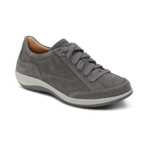 Aetrex Women's Dahlia Lace Up Oxfords- Charcoal