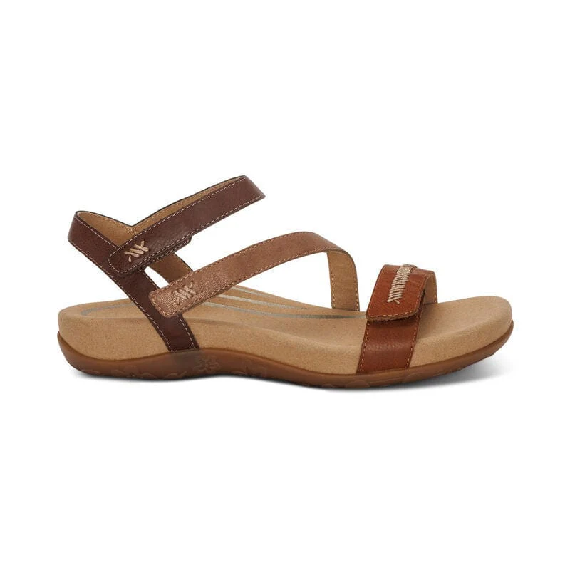 Aetrex Women's Gabby Sandals- Cognac Multi - Image 2