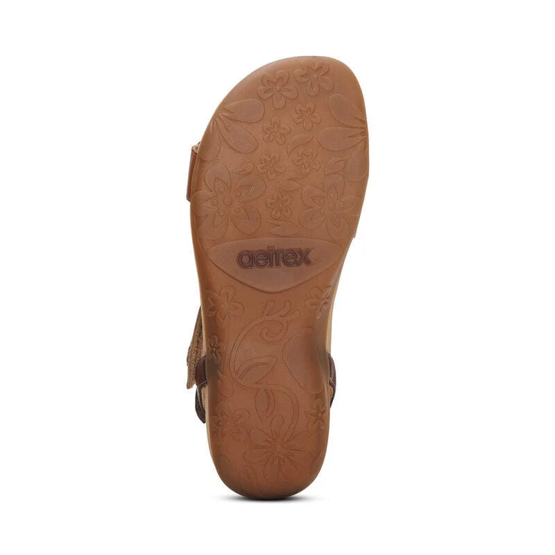 Aetrex Women's Gabby Sandals- Cognac Multi - Image 6