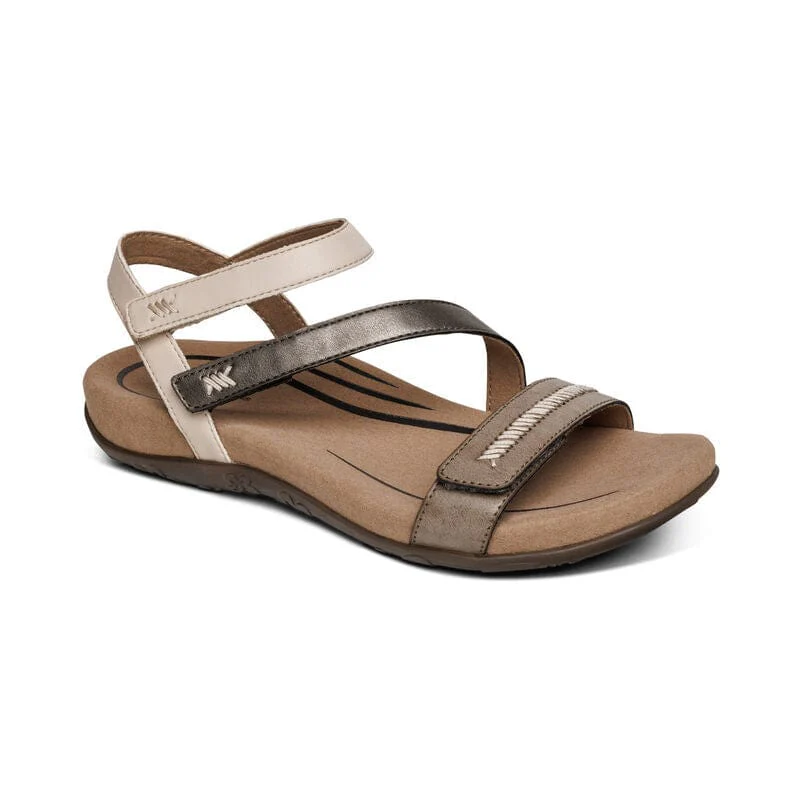 Aetrex Women's Gabby Sandals- Stone Multi