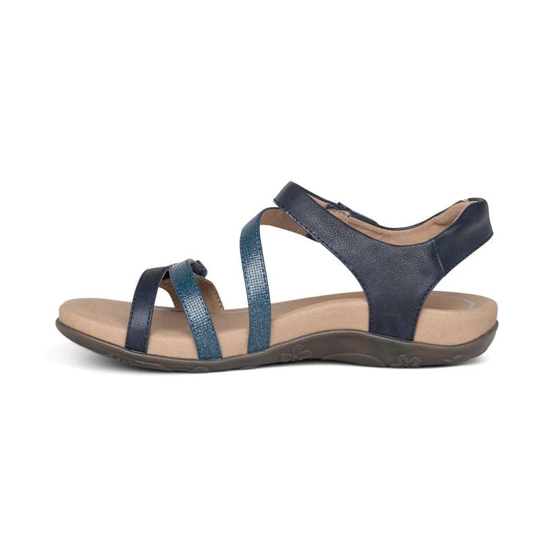Aetrex Women's Jess Sandals- Navy - Image 3