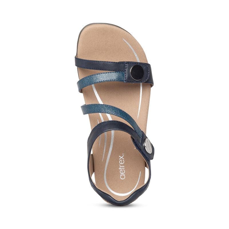Aetrex Women's Jess Sandals- Navy - Image 5