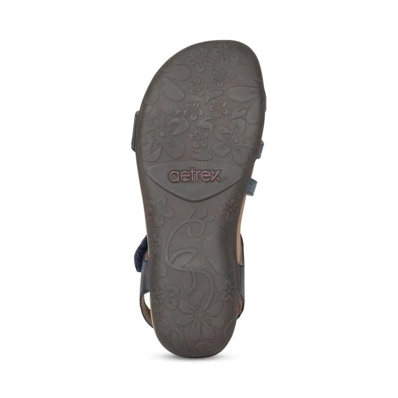 Aetrex Women's Jess Sandals- Navy - Image 6