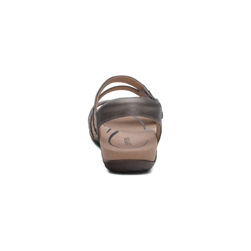 Aetrex Women's Jess Sandals- Pewter Sparkle - Image 3