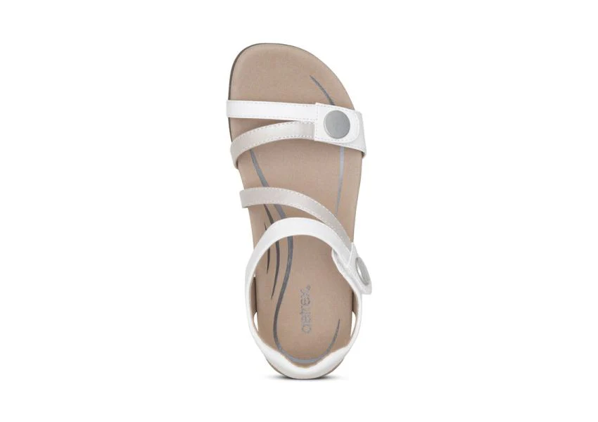 Aetrex Women's Jess Sandals- White - Image 3