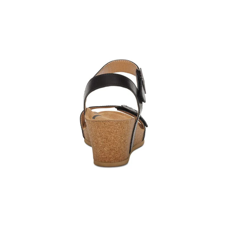 Aetrex Women's Lexa Wedge Sandals  - Black - Image 3