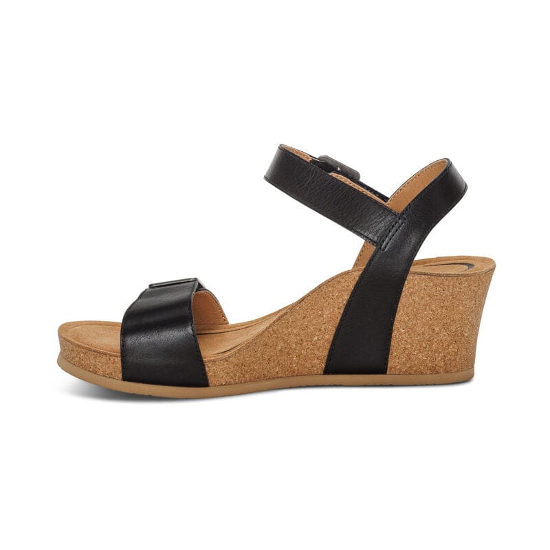 Aetrex Women's Lexa Wedge Sandals  - Black - Image 4