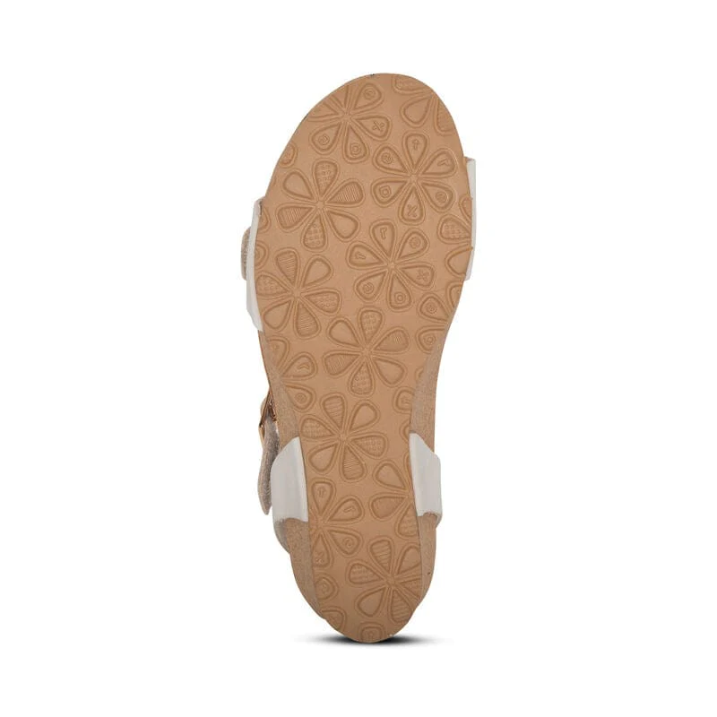 Aetrex Women's Lexa Wedge Sandals- Ivory - Image 6