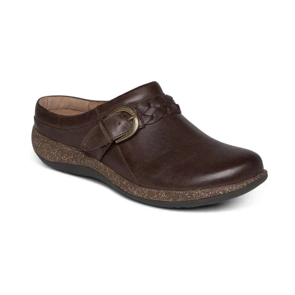 Aetrex Women's Libby Clogs- Brown