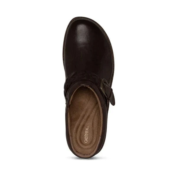 Aetrex Women's Libby Clogs- Brown - Image 3