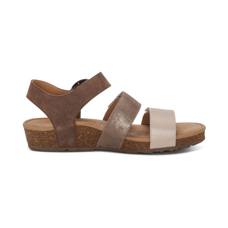 Aetrex Women's Lilly Sandals- Taupe - Image 2