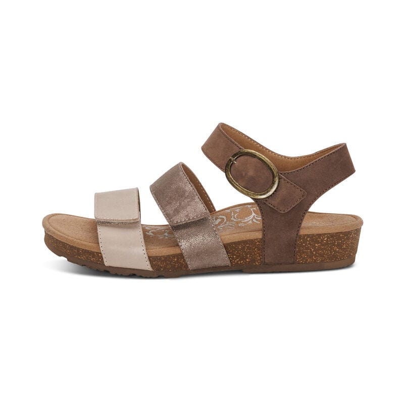 Aetrex Women's Lilly Sandals- Taupe - Image 4