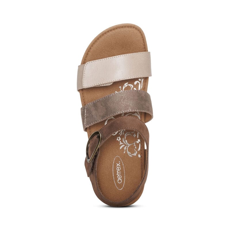 Aetrex Women's Lilly Sandals- Taupe - Image 5