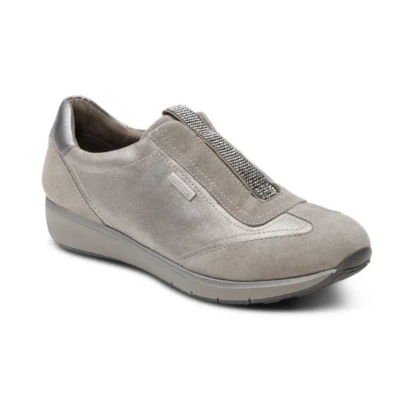 Aetrex Women's Megan Slip On Sneakers- Pewter