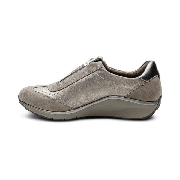 Aetrex Women's Megan Slip On Sneakers- Pewter - Image 4