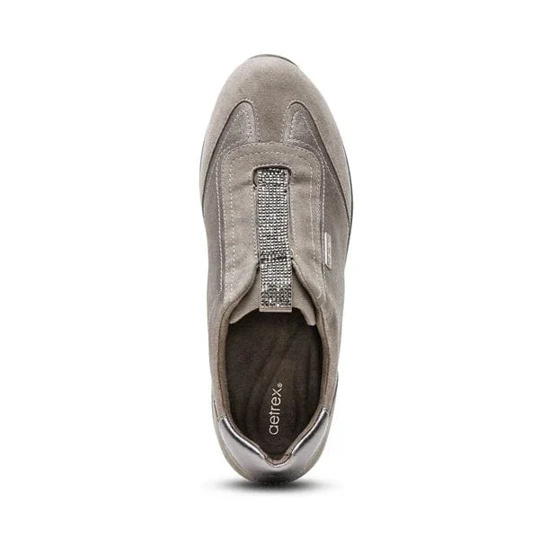 Aetrex Women's Megan Slip On Sneakers- Pewter - Image 5