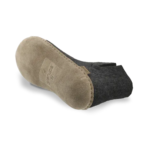 Glerups Low Boot Slippers- Charcoal - Image 4