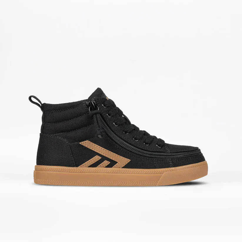Billy Footwear Kid's Boys Classic D|R II High Top Sneakers- Black/ Gum