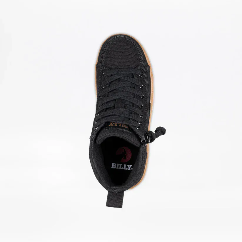 Billy Footwear Kid's Boys Classic D|R II High Top Sneakers- Black/ Gum - Image 3