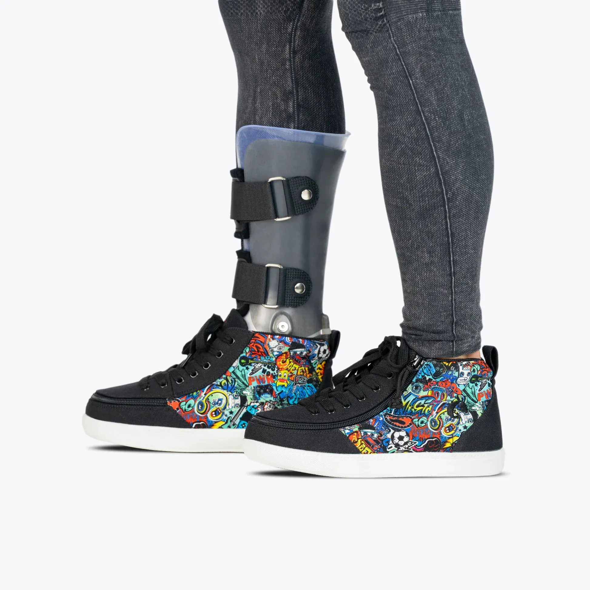 Billy Footwear Kid's Boys Classic D|R II High Top Sneakers- Night Sk8ter - Image 4