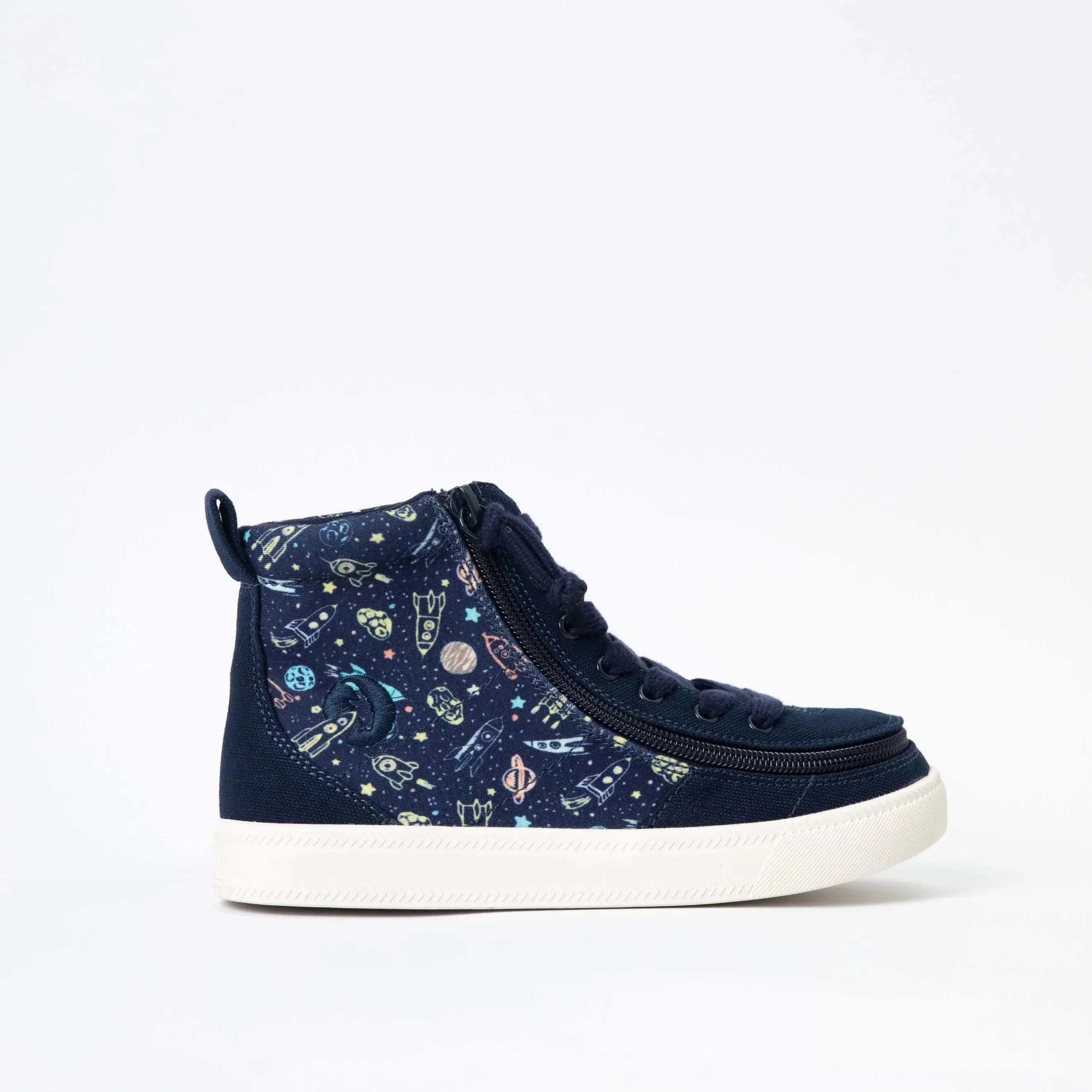 Billy Footwear Kid's Boys High Top Sneakers- Navy Space