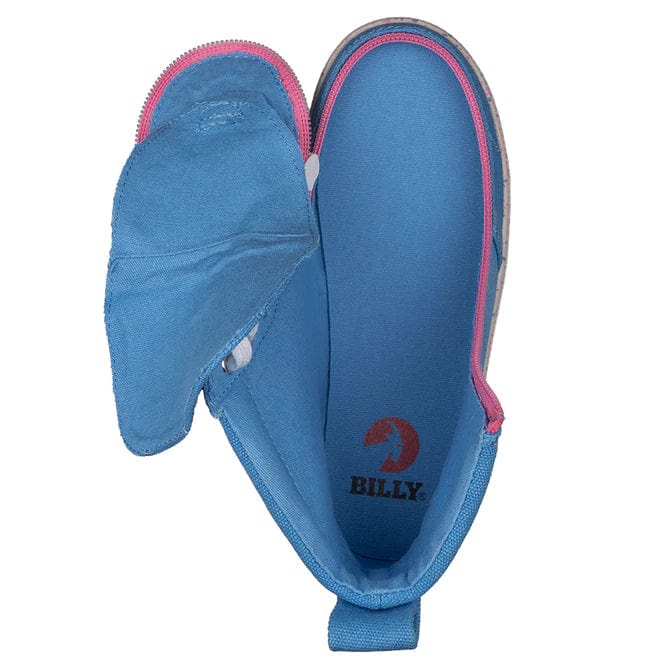 Billy Footwear Kid's Girls High Top Sneakers- Blue/ Pink Speckle - Image 2