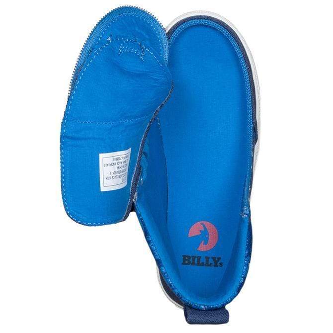 Billy Footwear Kid's Boys High Top Sneakers- Blue Sharks - Image 2