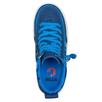 Billy Footwear Kid's Boys High Top Sneakers- Blue Sharks - Image 5