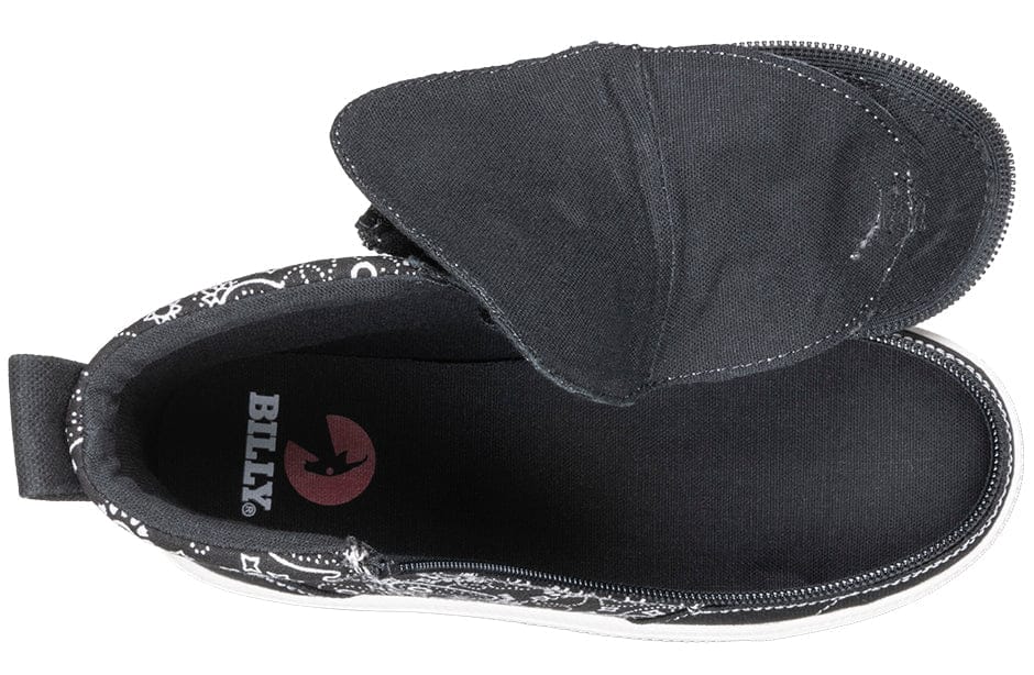 Billy Footwear Kid's Girls High Top Sneakers- Black Paisley - Image 5