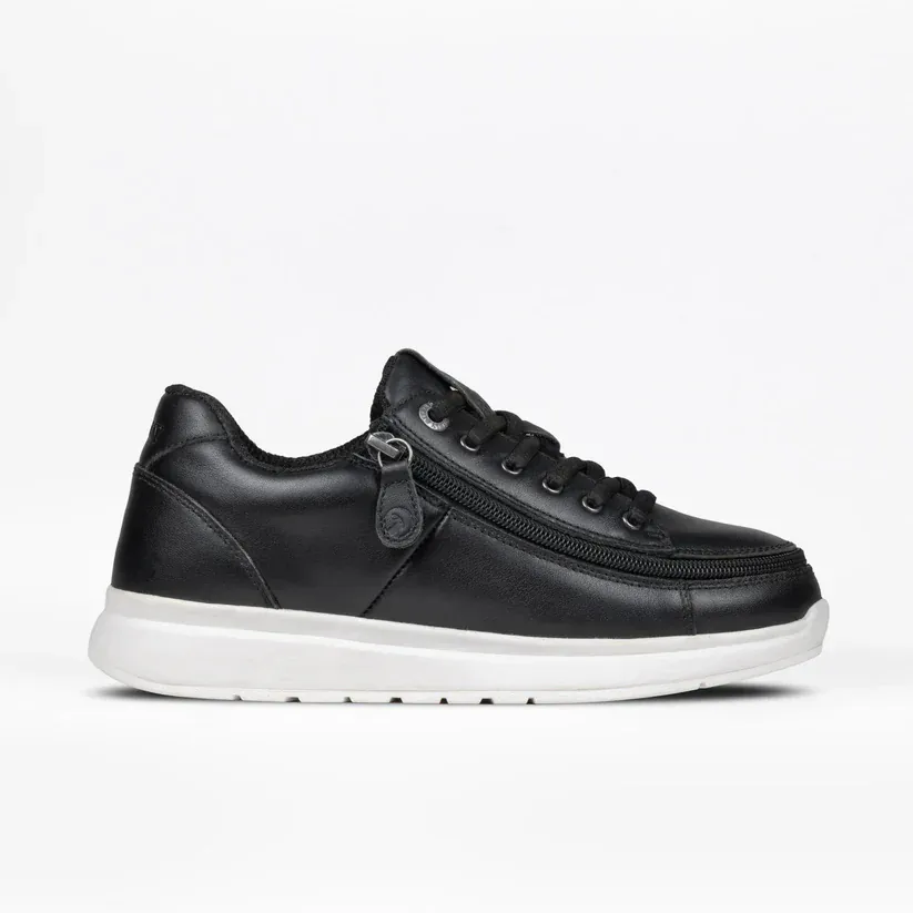 Billy Footwear Women's Leather Comfort Plush Sneakers- Black