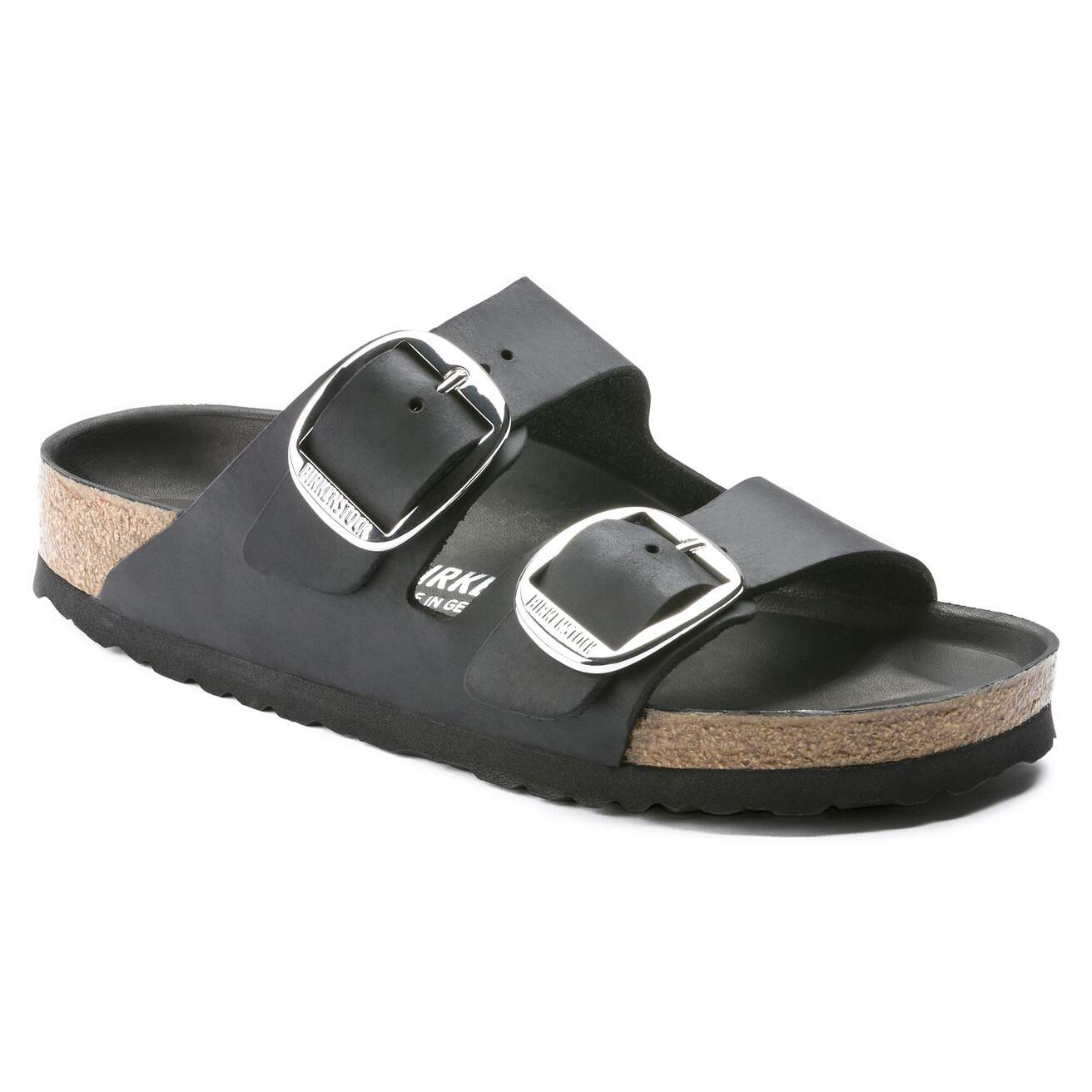 Birkenstock Arizona Big Buckle Sandals- Black Oiled Leather