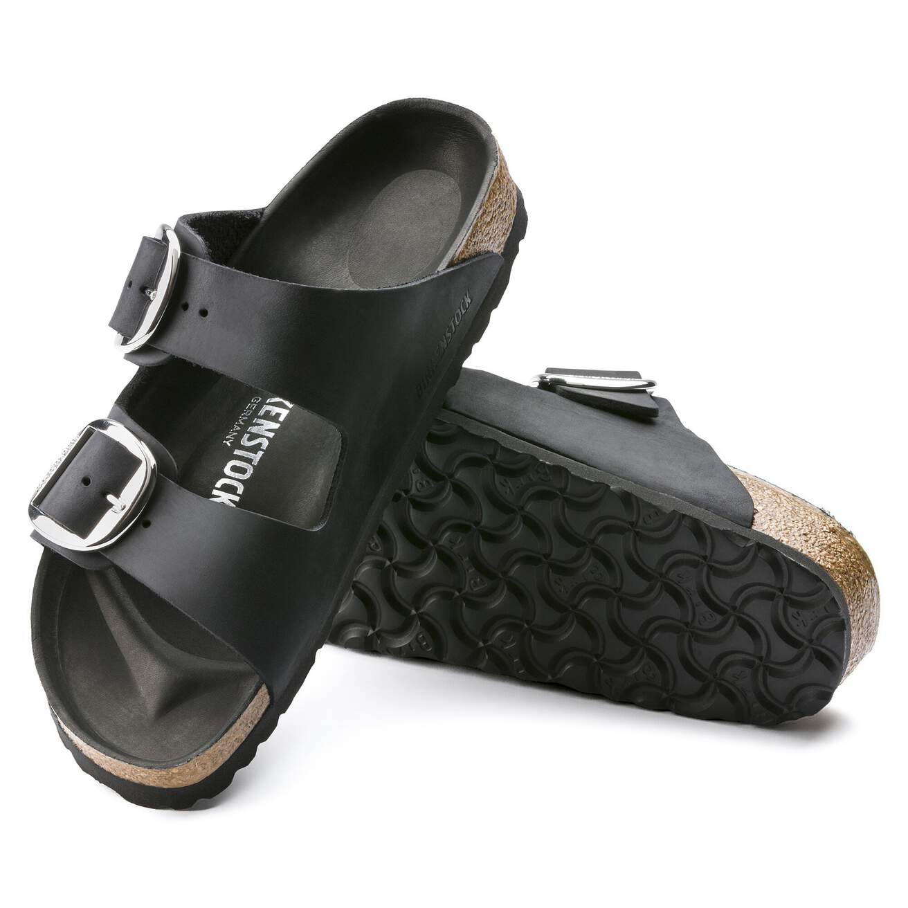 Birkenstock Arizona Big Buckle Sandals- Black Oiled Leather - Image 5