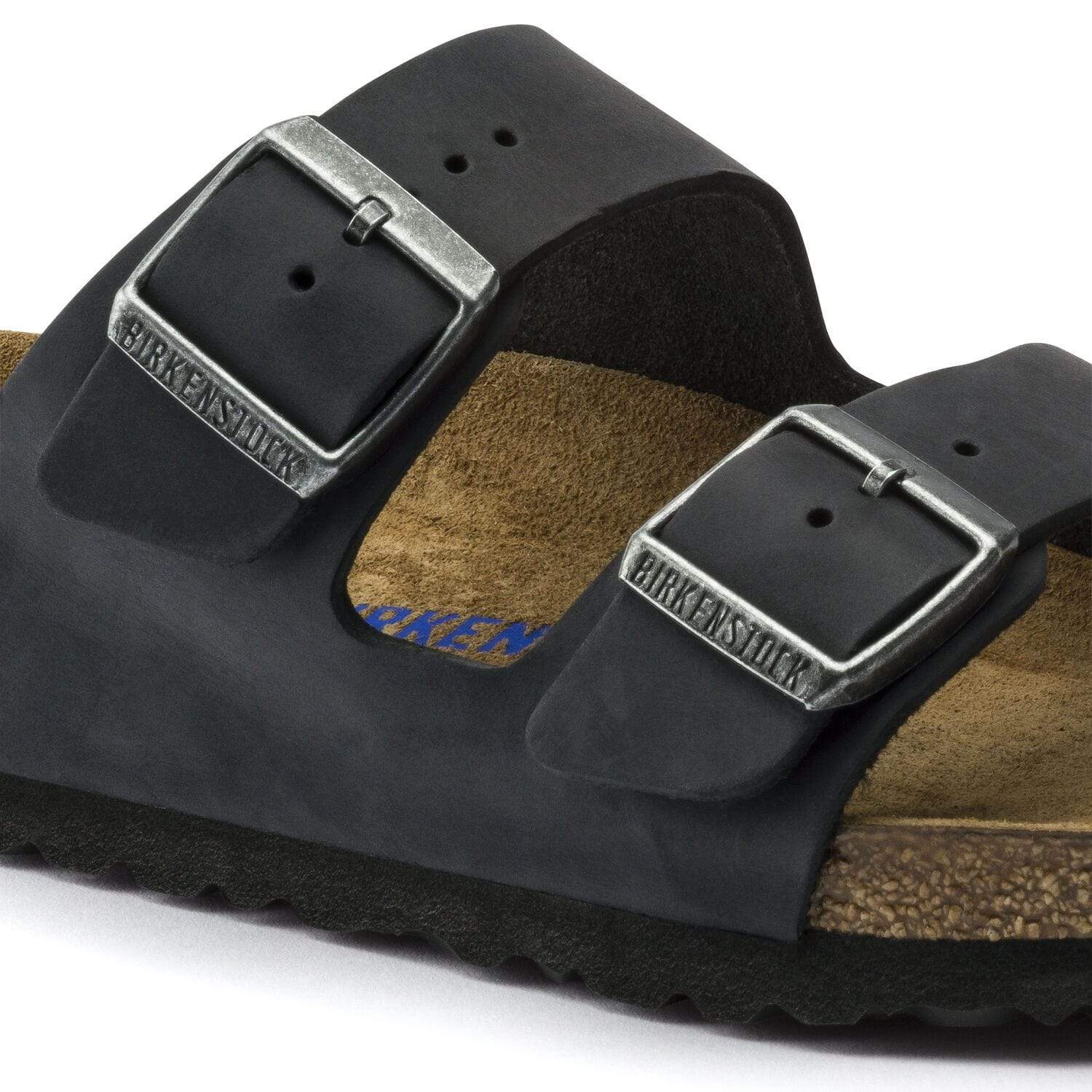 Birkenstock Arizona Sandals (Soft Footbed)- Black Oiled Leather - Image 7
