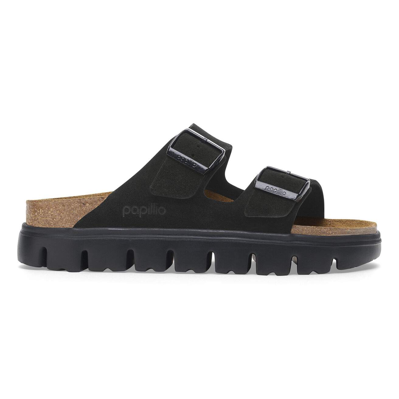 Birkenstock Arizona Chunky Sandals- Black Suede - Image 2