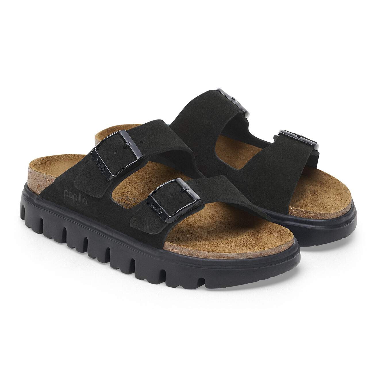 Birkenstock Arizona Chunky Sandals- Black Suede - Image 3