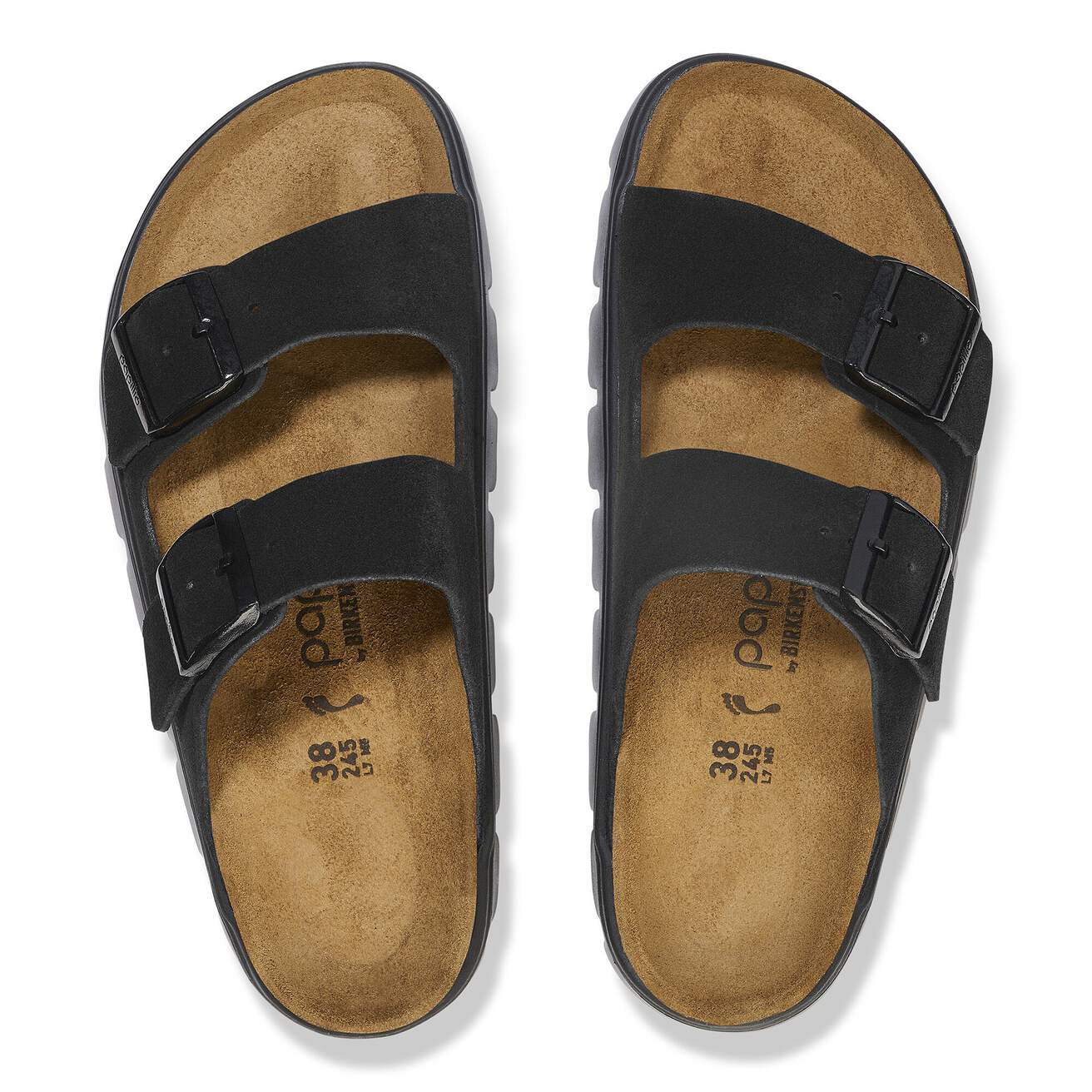 Birkenstock Arizona Chunky Sandals- Black Suede - Image 4