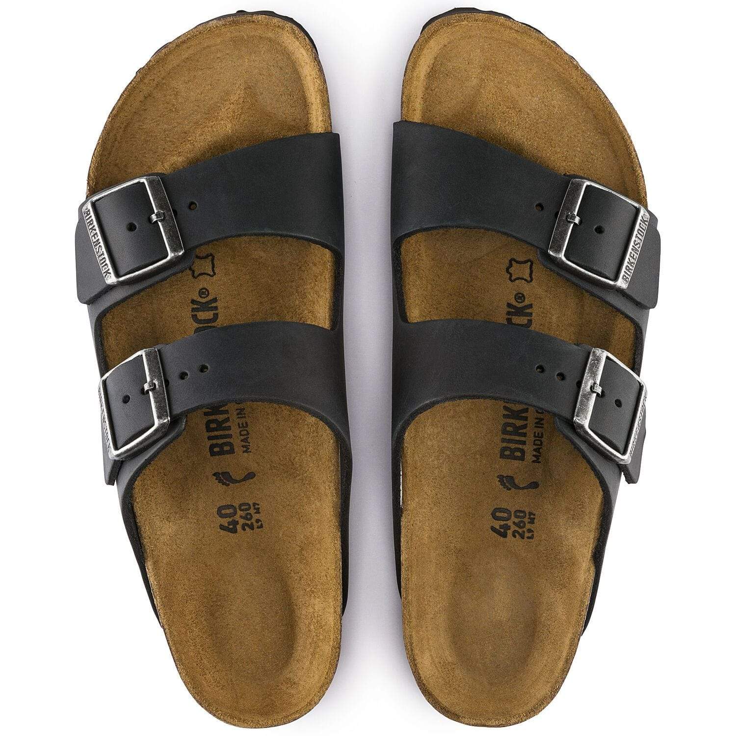 Birkenstock Arizona Sandals- Black Oiled Leather - Image 10