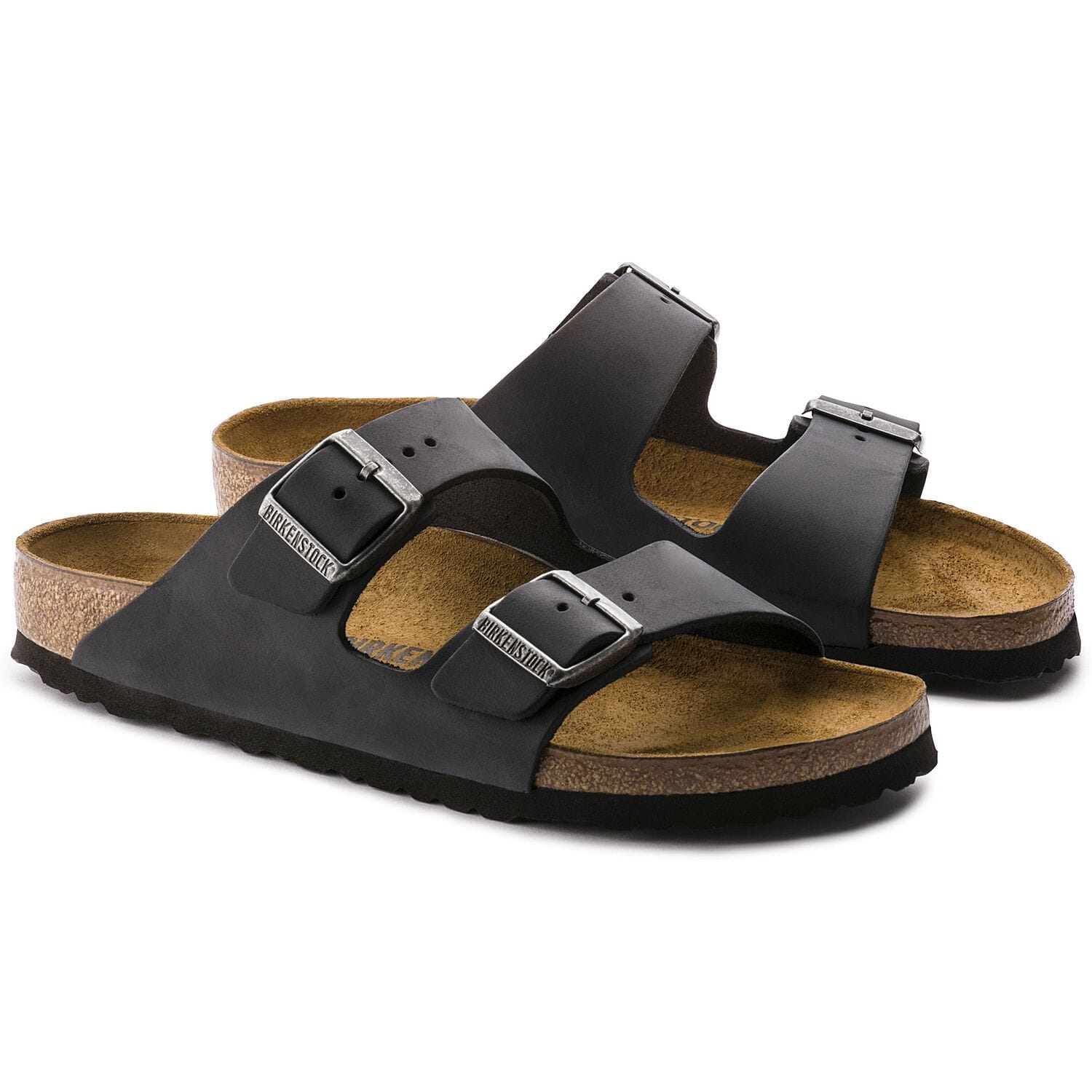 Birkenstock Arizona Sandals- Black Oiled Leather - Image 7