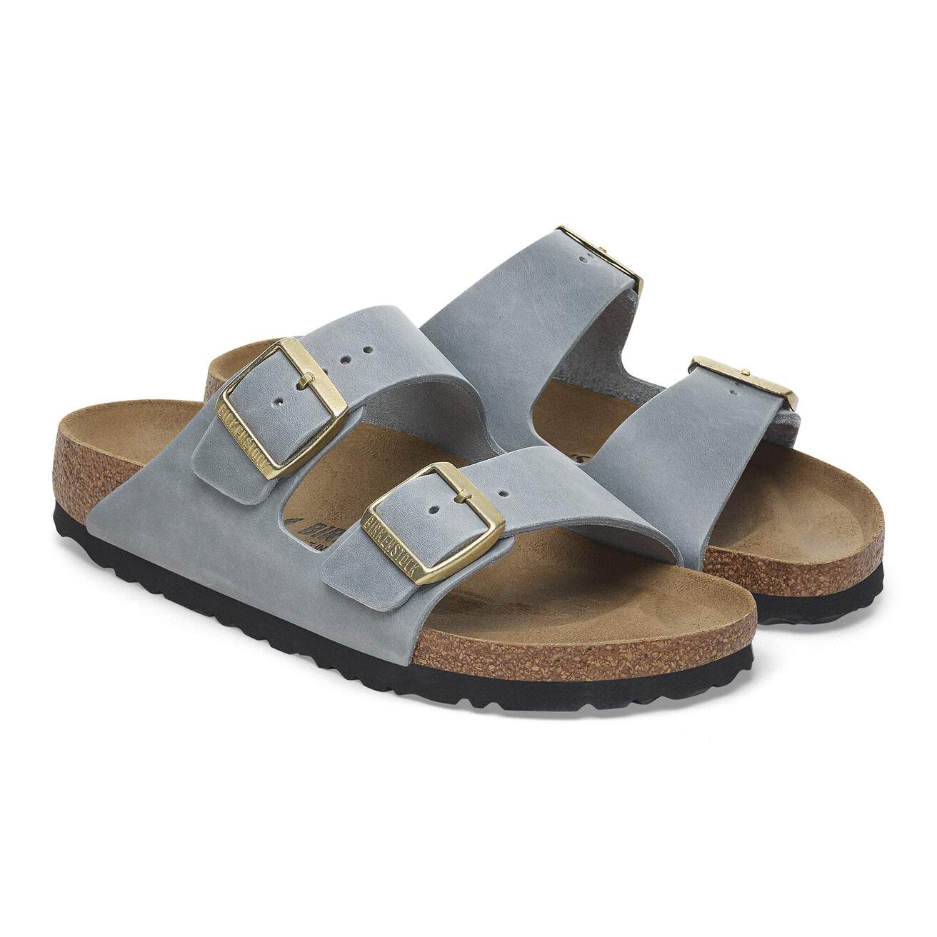 Birkenstock Arizona Sandals- Basalt Gray Oiled Leather - Image 3
