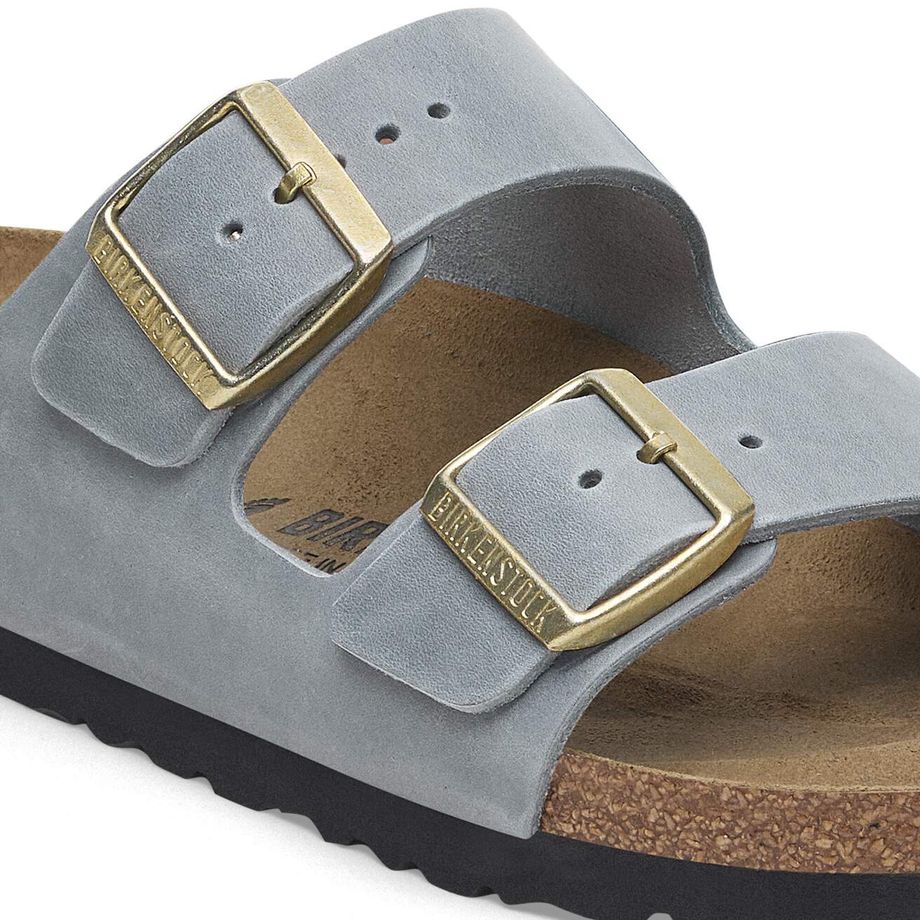 Birkenstock Arizona Sandals- Basalt Gray Oiled Leather - Image 4