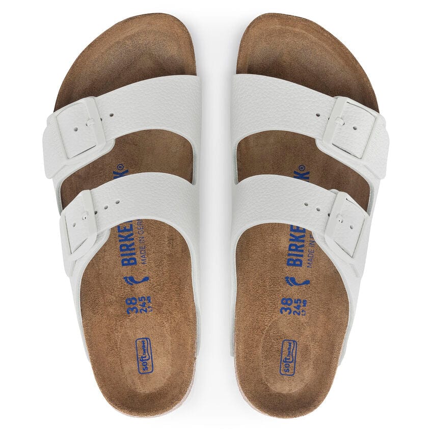 Birkenstock Arizona Sandals (Soft Footbed)- White Leather - Image 6