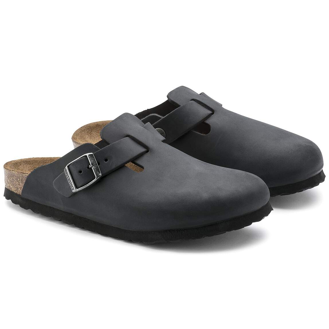 Birkenstock Boston Clogs - Black Oiled Leather - Image 8